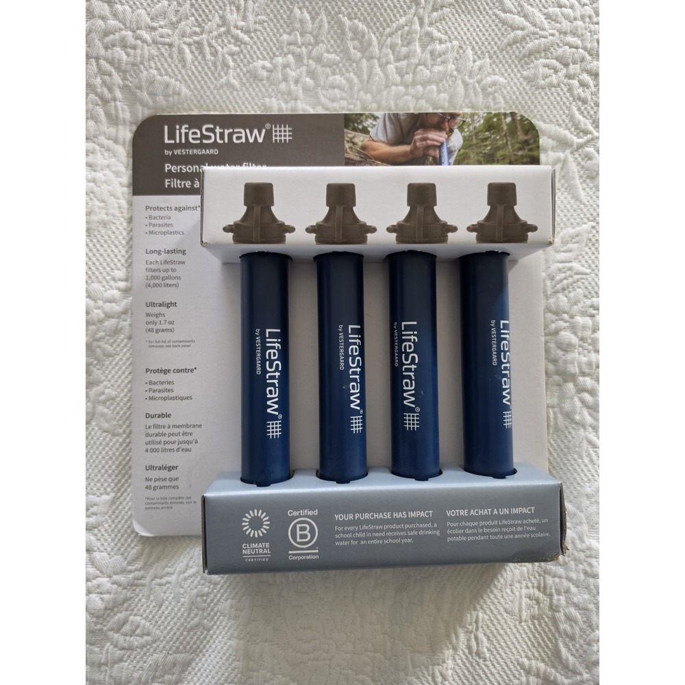 LifeStraw Personal Water Filter 4 Pieces Gorpcore Hiking Survival